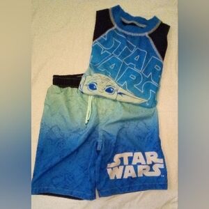 Star Wars Swim Trunks & ShirtSet Size 8